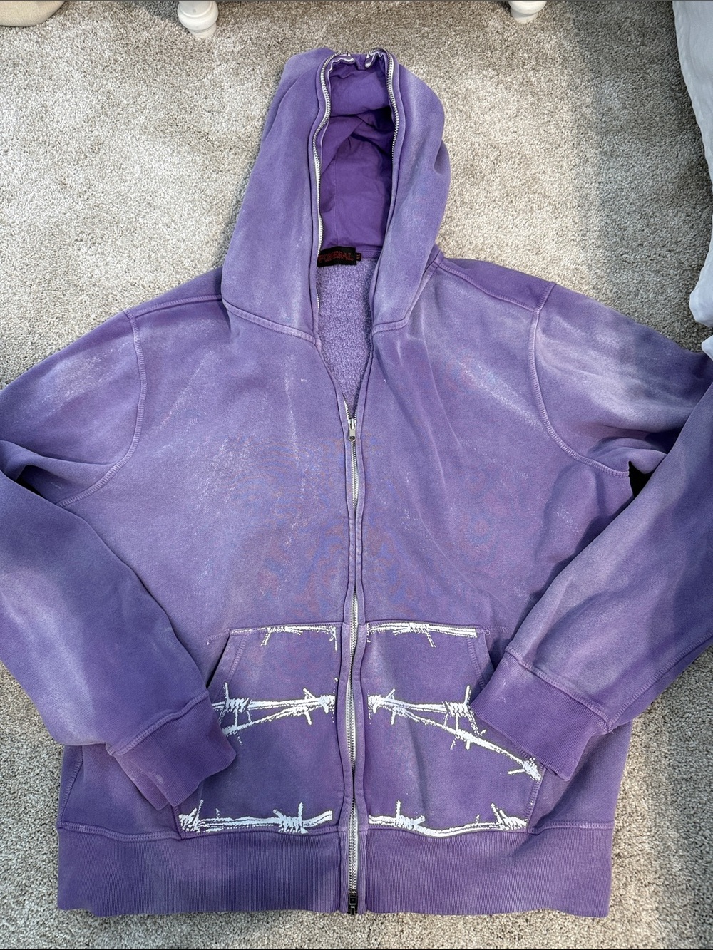 Purple Zip-Up Hoodie Jacket